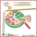 Pizza-Lebensmittel-Set pädagogische Holzspielzeug
